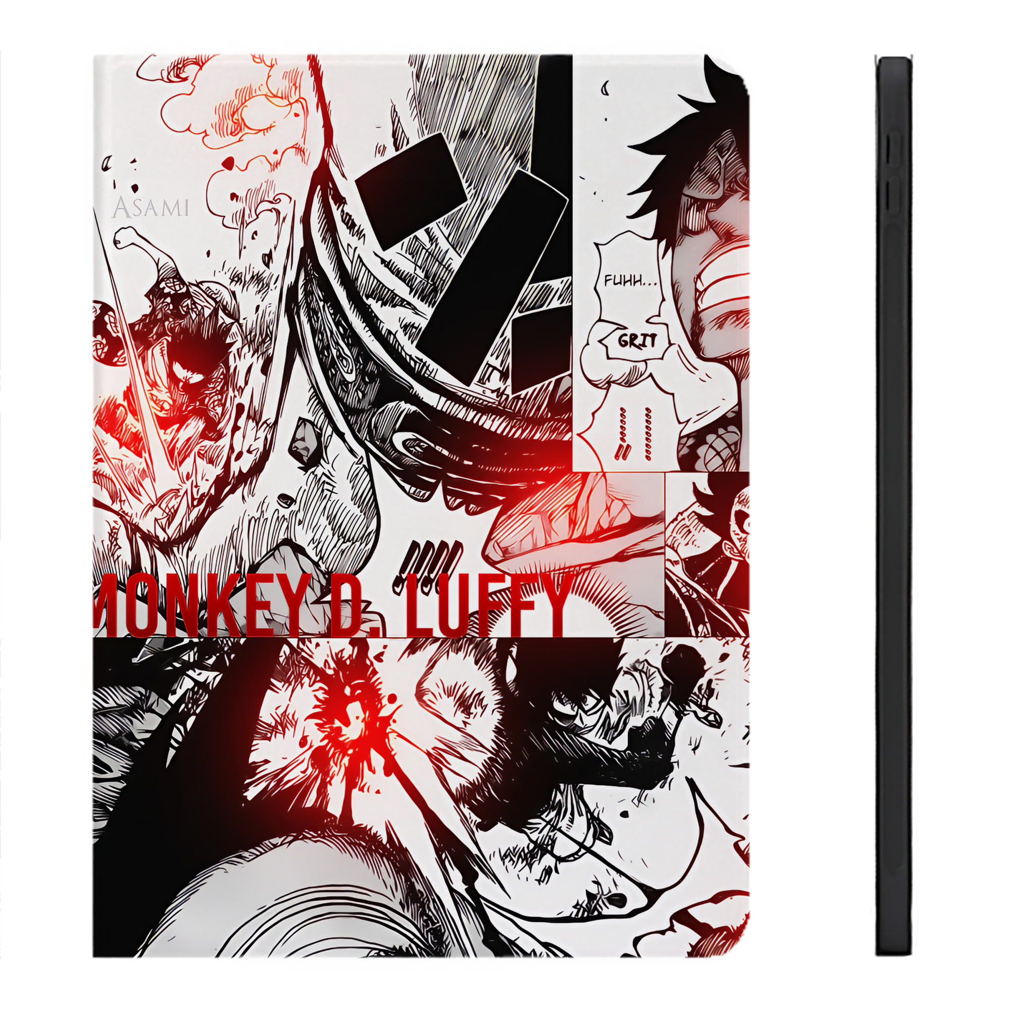 （画像用） ワンピース ONE PIECE IPadケース ペンホルダー付き ブックスタイルデザイン